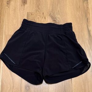 Lululemon Hotty Hot Lined 4” Black Shorts